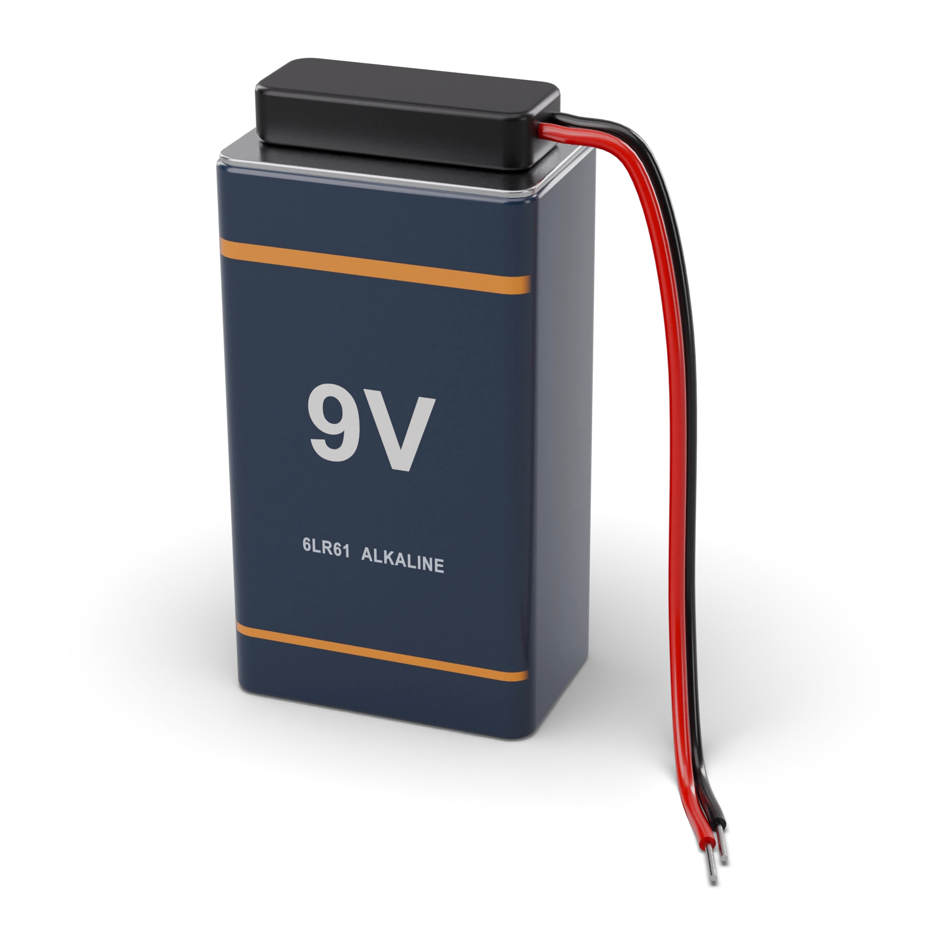 9 V pil · Dış görünüm