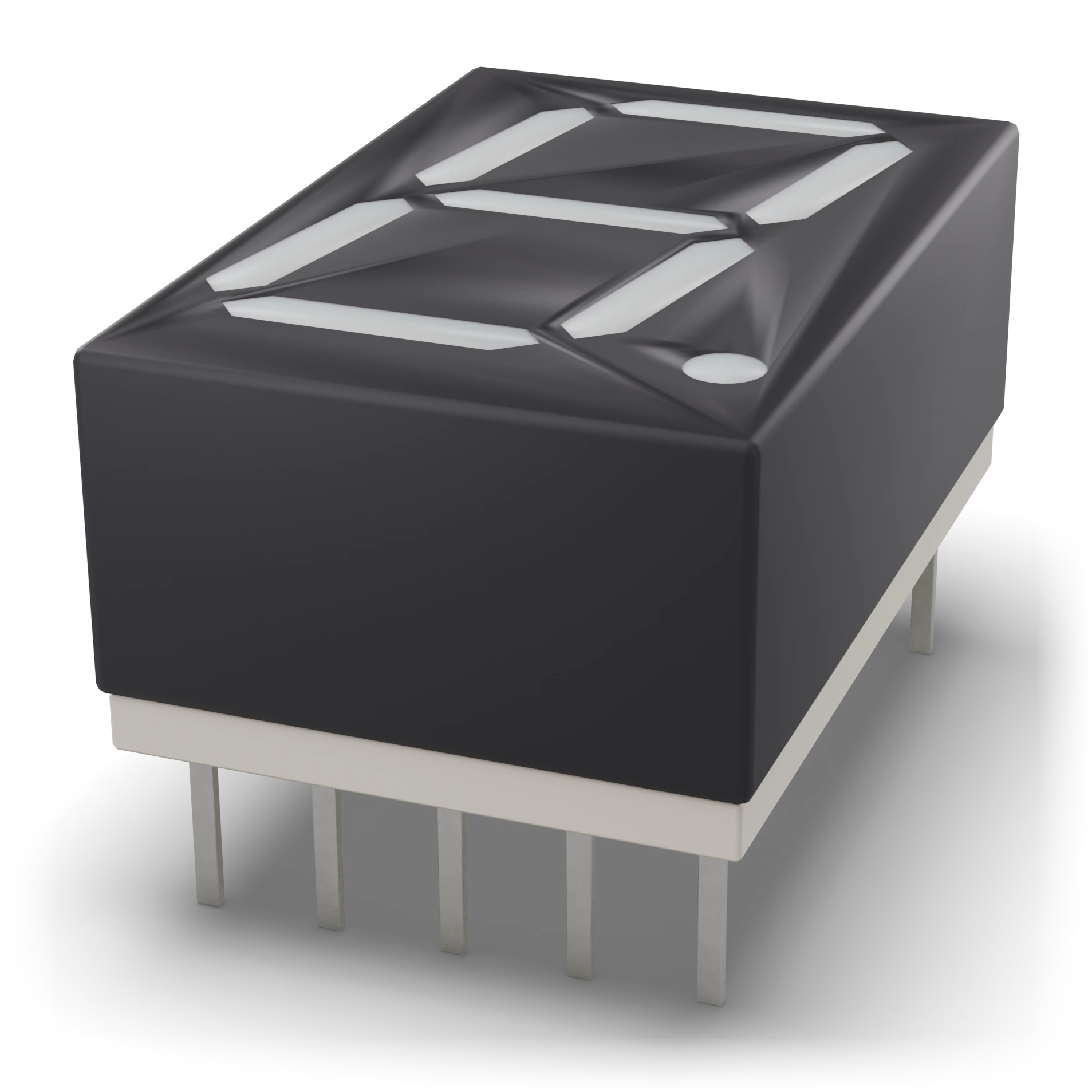 Display de 7 segmentos · Vista externa